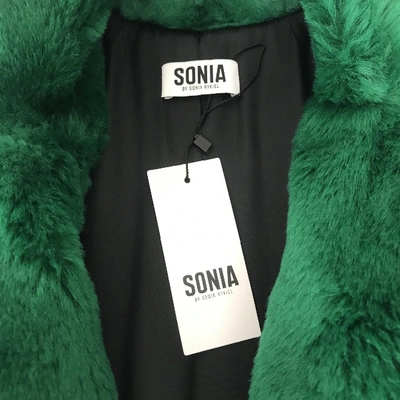 Pre-owned Sonia By Sonia Rykiel Green Faux Fur Coat