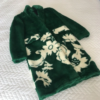 Pre-owned Sonia By Sonia Rykiel Green Faux Fur Coat
