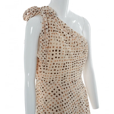 Pre-owned Ulla Johnson Silk Mini Dress In Ecru