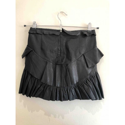 Pre-owned Isabel Marant Black Leather Skirt