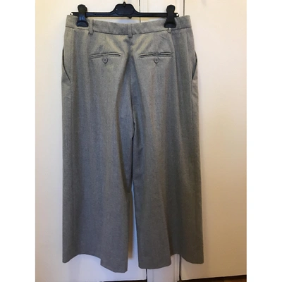 Pre-owned Carven Grey Wool Trousers
