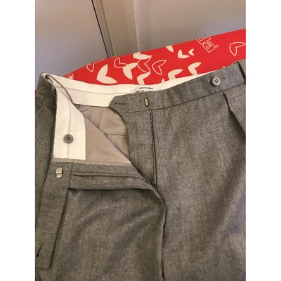 Pre-owned Carven Grey Wool Trousers