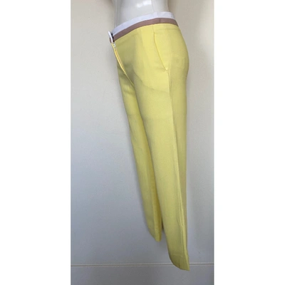 Pre-owned Aquilano Rimondi Straight Pants In Yellow