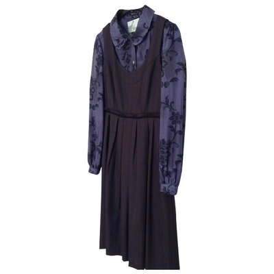 Pre-owned Tocca Wool Mid-length Dress In Multicolour