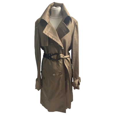 Pre-owned Gucci Beige Cotton Trench Coat