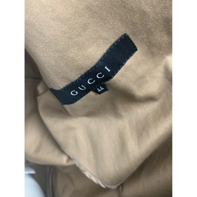 Pre-owned Gucci Beige Cotton Trench Coat