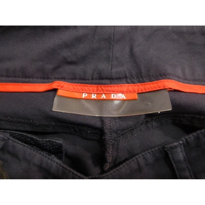 Pre-owned Prada Black Cotton Shorts