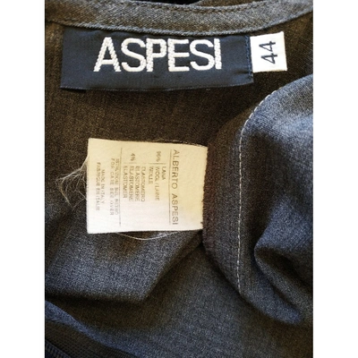 Pre-owned Aspesi Wool Mid-length Dress In Grey