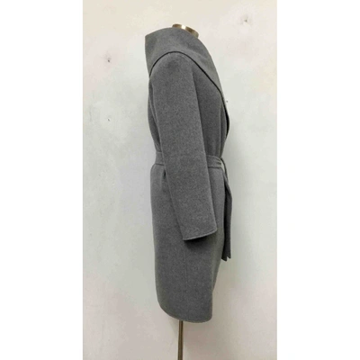 Pre-owned Paule Ka Wool Coat In Grey