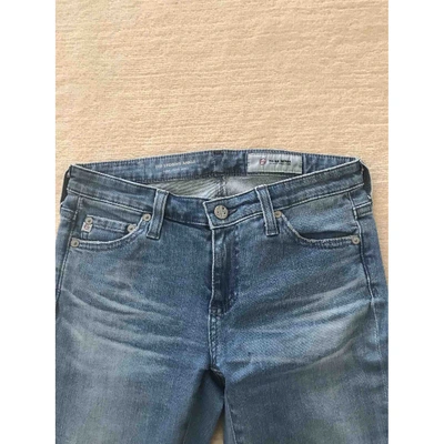 Pre-owned Ag Slim Jeans In Blue