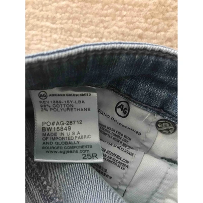 Pre-owned Ag Slim Jeans In Blue