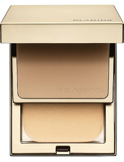 Shop Clarins Everlasting Compact Foundation Spf 9 10g In Amber