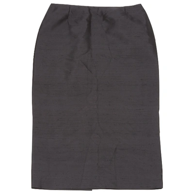 Pre-owned Dolce & Gabbana Silk Mid-length Skirt In Black