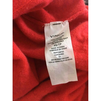 Pre-owned Vince Red Cashmere Knitwear