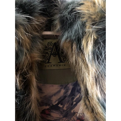 Pre-owned Alessandra Chamonix Khaki Raccoon Coat