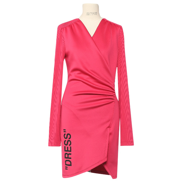 off white pink dress