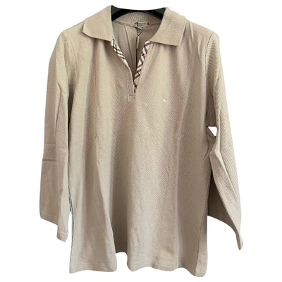 Pre-owned Burberry Beige Cotton  Top