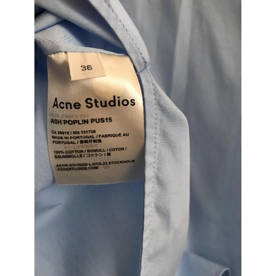 Pre-owned Acne Studios Blue Cotton Top