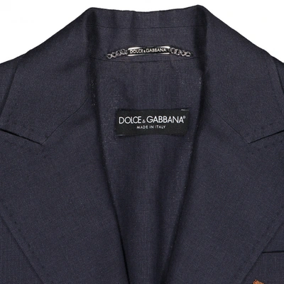 Pre-owned Dolce & Gabbana Linen Blazer In Grey