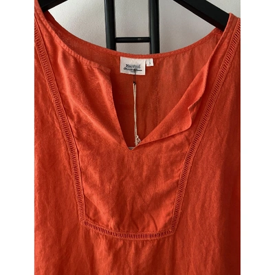 Pre-owned Hartford Linen Vest In Orange