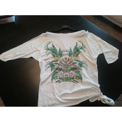 Pre-owned Just Cavalli White Cotton Top