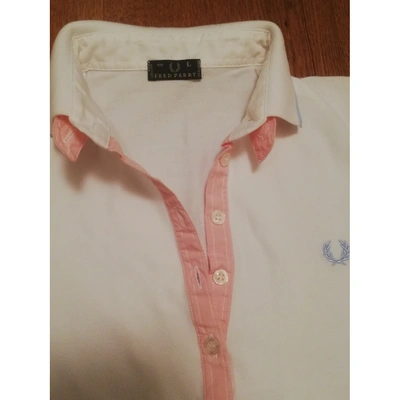 Pre-owned Fred Perry White Cotton Top