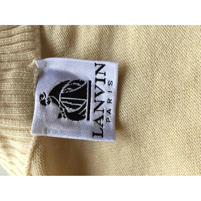 Pre-owned Lanvin Cashmere Jumper In Yellow