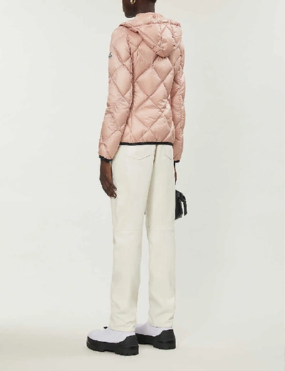 Shop Moncler Oulx Hooded Shell-down Jacket In Pink