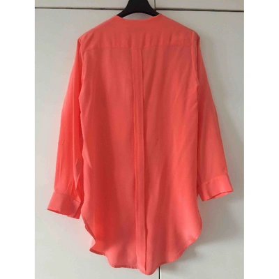 Pre-owned Sandro Silk Shirt In Orange