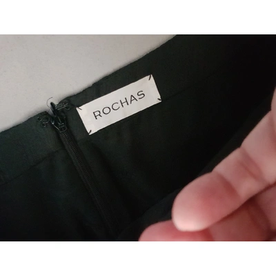 Pre-owned Rochas Black Wool Skirt