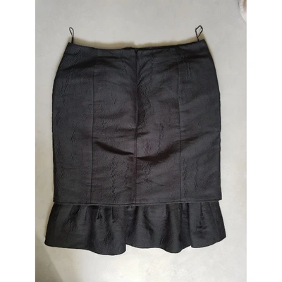 Pre-owned Rochas Black Wool Skirt