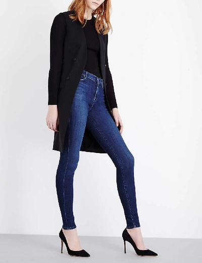 Shop J Brand Ladies Blue Cotton Vintage Skinny High-rise Jeans, Size: 23