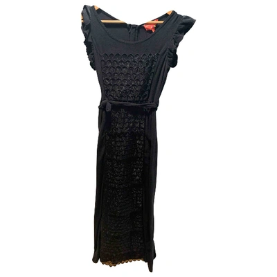 Pre-owned Manoush Velvet Maxi Dress In Black