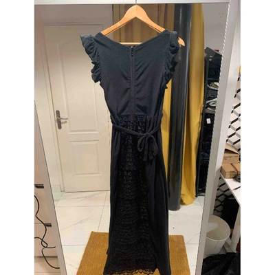 Pre-owned Manoush Velvet Maxi Dress In Black