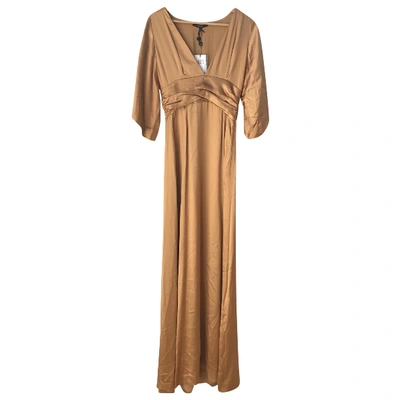 Pre-owned Gucci Silk Maxi Dress In Gold