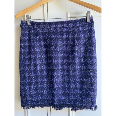 Pre-owned Patrizia Pepe Wool Mini Skirt In Purple