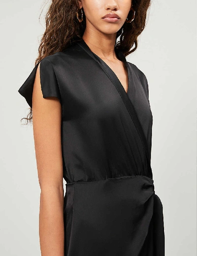 Shop Vanessa Cocchiaro The Lady Wrap-over Woven Maxi Dress In Black