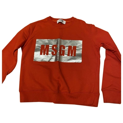 Pre-owned Msgm Red Cotton Knitwear