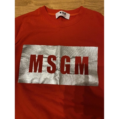 Pre-owned Msgm Red Cotton Knitwear