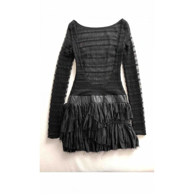 Pre-owned Jay Ahr Mini Dress In Black