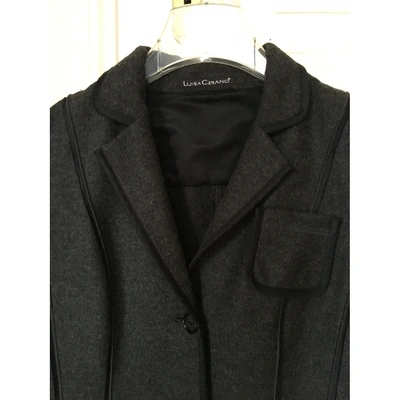 Pre-owned Luisa Cerano Anthracite Wool Jacket