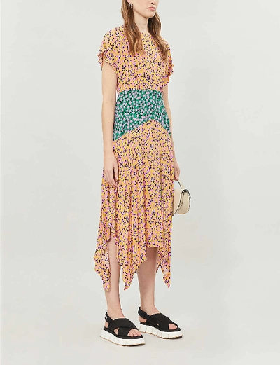 Shop Topshop Floral-print Woven Maxi Dress In Multi