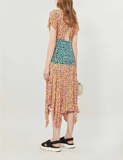 Shop Topshop Floral-print Woven Maxi Dress In Multi