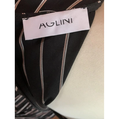 Pre-owned Aglini Maxi Dress In Black