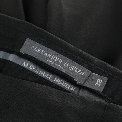 Pre-owned Alexander Mcqueen Black Wool Trousers