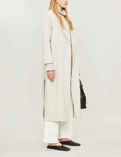 Max Mara Algeri Wool Wrap Coat In Beige | ModeSens