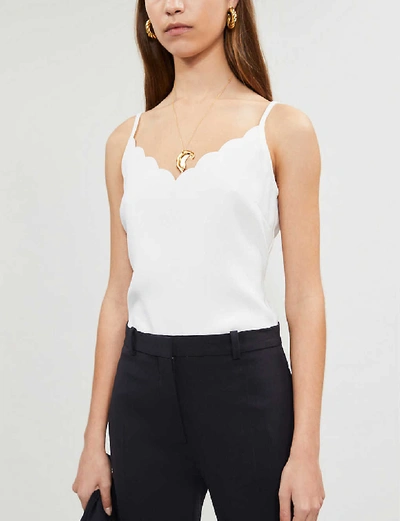 Shop Ted Baker Siina Scalloped Camisole Top In Ivory