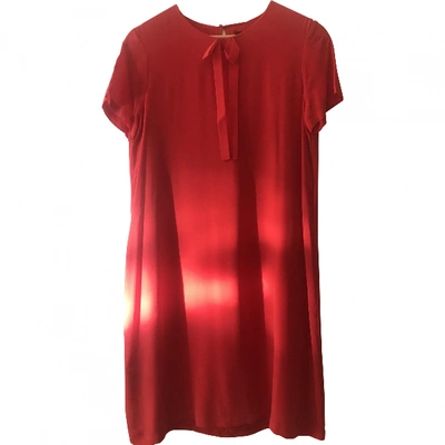 Pre-owned Comptoir Des Cotonniers Silk Mid-length Dress In Red