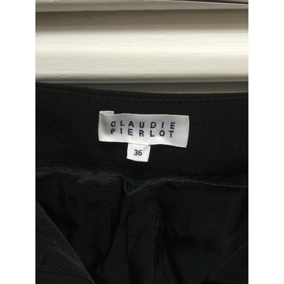 Pre-owned Claudie Pierlot Trousers In Black