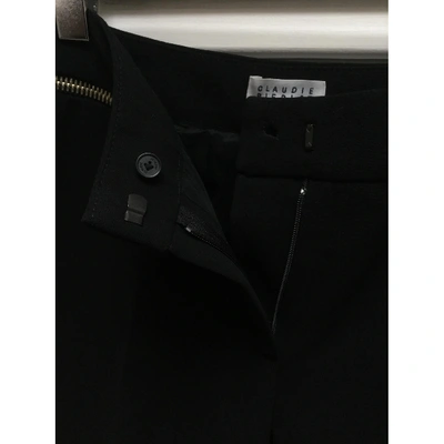 Pre-owned Claudie Pierlot Trousers In Black